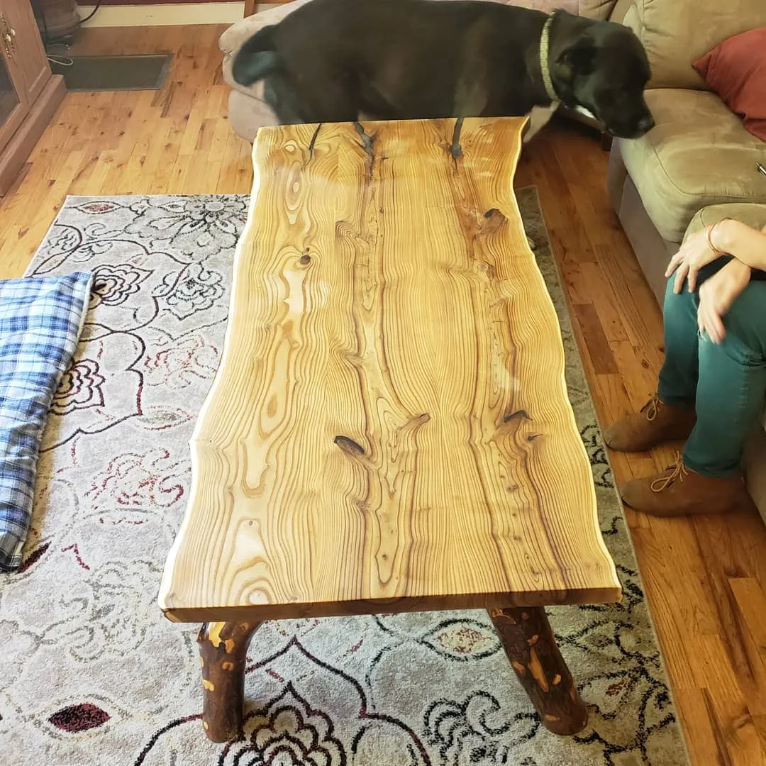 custom wood slab furniture workshop