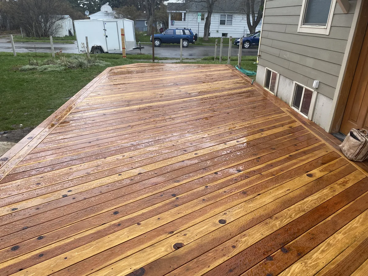 Herringbone pattern deck design